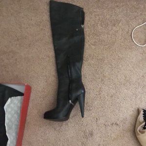 Guess leather thigh high boots